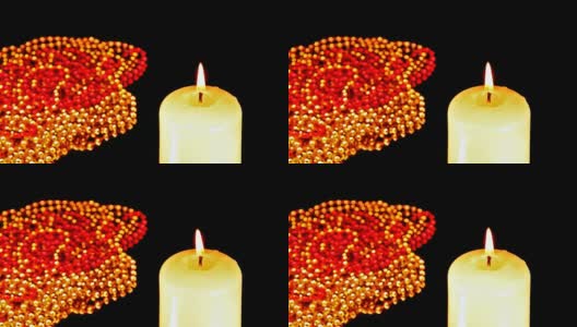 珠子和蜡烛高清在线视频素材下载