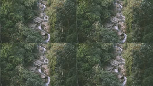 美沙瀑布，美丽的瀑布位于泰国清迈高清在线视频素材下载