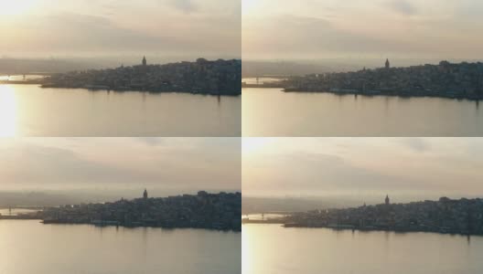 伊斯坦布尔加拉塔加拉塔大桥和波什波鲁斯的美学证明是正确的高清在线视频素材下载