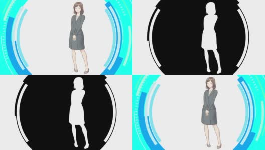 信息女性动画a_wait系列loop_X高清在线视频素材下载