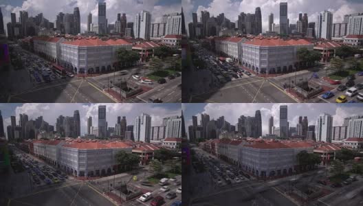 新加坡唐人街路十字路口TL WS高清在线视频素材下载