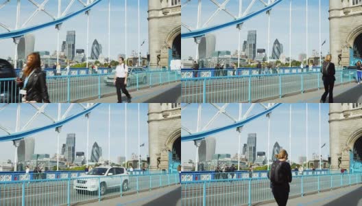 伦敦塔桥交通状况(UHD)高清在线视频素材下载