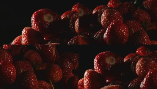 微距摄影:黑色草莓高清在线视频素材下载