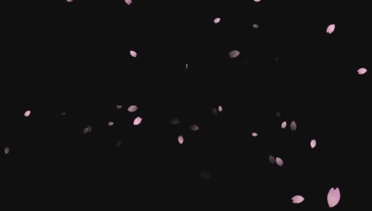 水彩樱花花瓣在夜晚飘落，一圈圈高清在线视频素材下载