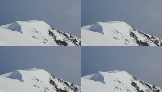 阿尔卑斯山雪山的顶峰高清在线视频素材下载