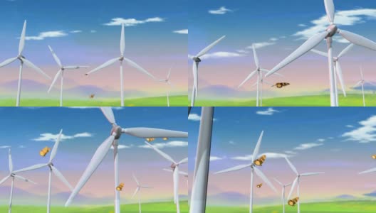 Green&Clean风力发电高清在线视频素材下载