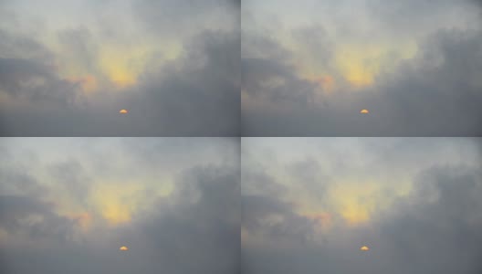 当心太阳掠过的蓬松的云彩高清在线视频素材下载