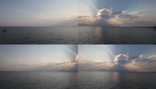 高清:日落多云的一天高清在线视频素材下载