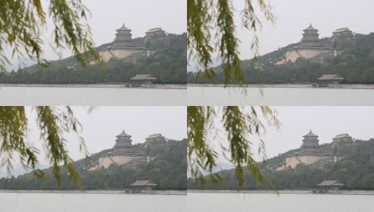 中国风格的塔在山上高清在线视频素材下载