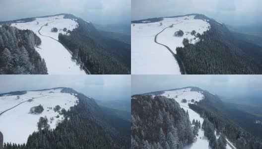 春天的雪在日内瓦附近的山上，沙勒维，法国高清在线视频素材下载