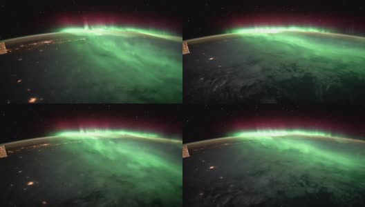 来自国际空间站的地球和北极光。这段视频由美国宇航局提供。高清在线视频素材下载