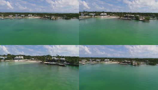 无人机拍摄佛罗里达基拉戈海滨住宅高清在线视频素材下载