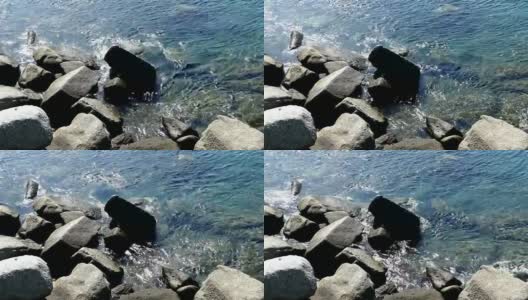 泰国普吉岛的岩石和大海高清在线视频素材下载