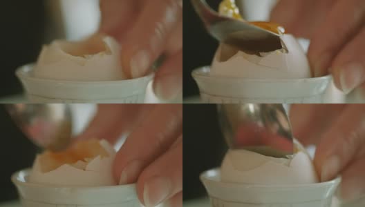 吃煮鸡蛋高清在线视频素材下载