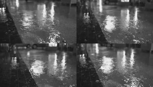 下雨的晚上高清在线视频素材下载