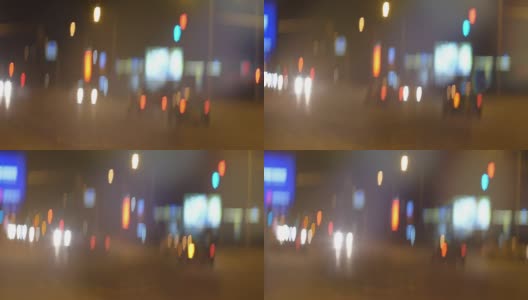 变形的散景城市灯光高清在线视频素材下载