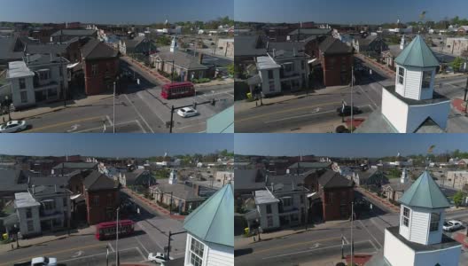 美国俄亥俄州塞勒姆小镇前推高空拍摄高清在线视频素材下载