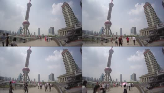 上海商务区路口交通时间流逝高清在线视频素材下载