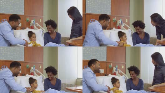 在医院的父母和孩子的儿科医生在R3D拍摄高清在线视频素材下载