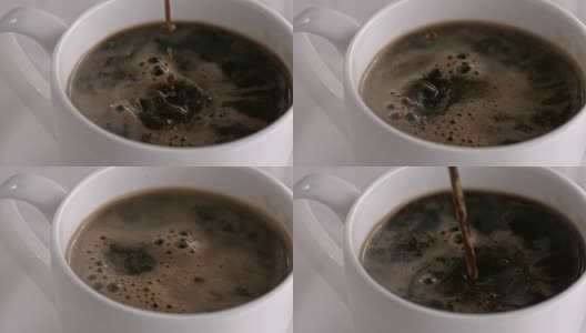 慢动作倒拿铁咖啡高清在线视频素材下载