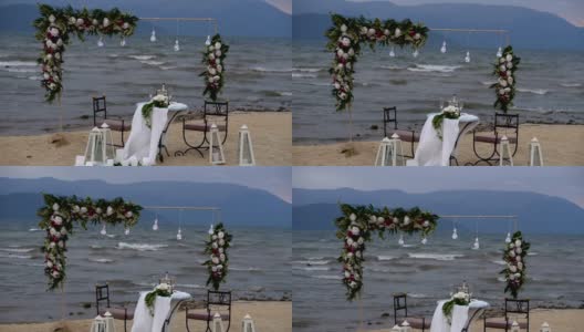 婚礼装饰用花拱高清在线视频素材下载