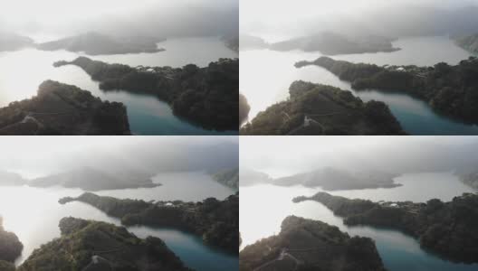 空中山湖千岛湖台北台湾HD 6高清在线视频素材下载