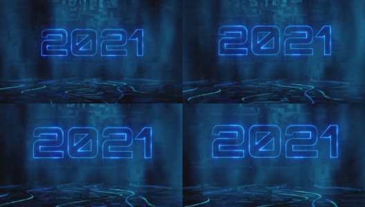 科幻风格的2021文本动画高清在线视频素材下载
