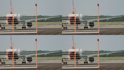 飞机，后视镜，跑道开始高清在线视频素材下载