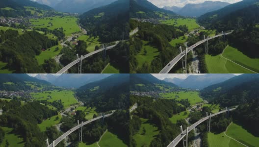 俯瞰瑞士马德里市高清在线视频素材下载