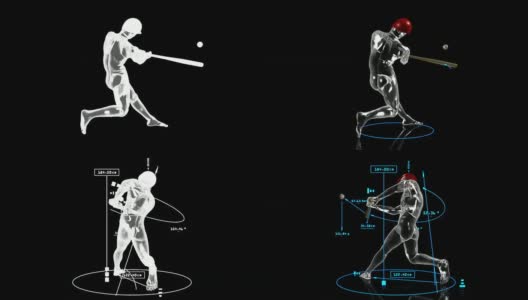 3 d棒球击球手高清在线视频素材下载