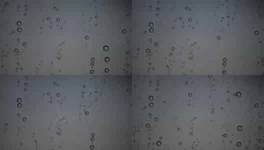 雨后水滴在窗玻璃上。高清在线视频素材下载