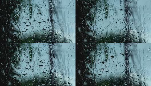 在泰国的雨季，雨打在汽车的镜子上高清在线视频素材下载