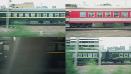 移动的火车-时间流逝高清在线视频素材下载