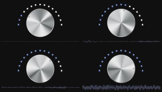 音量旋钮随着声波移动高清在线视频素材下载