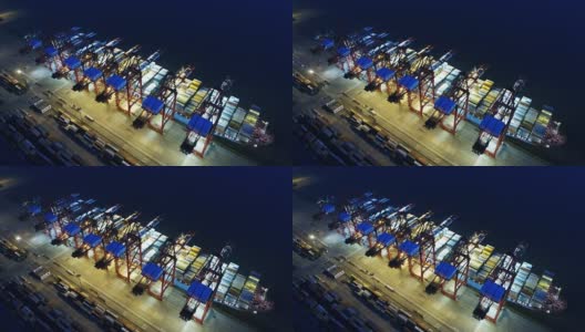 上海洋山深水港实时鸟瞰图高清在线视频素材下载