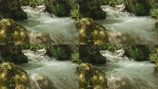 瀑布，兹拉蒂博尔山戈斯提耶河瀑布的特写高清在线视频素材下载
