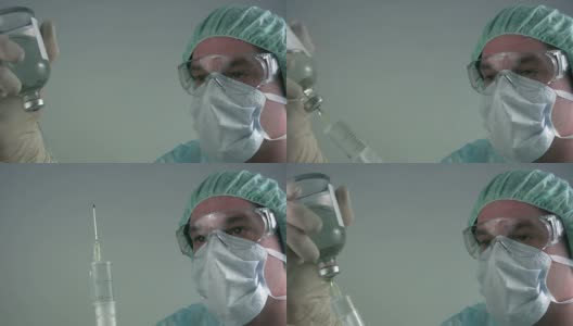 医学科学家“准备注射器”高清在线视频素材下载