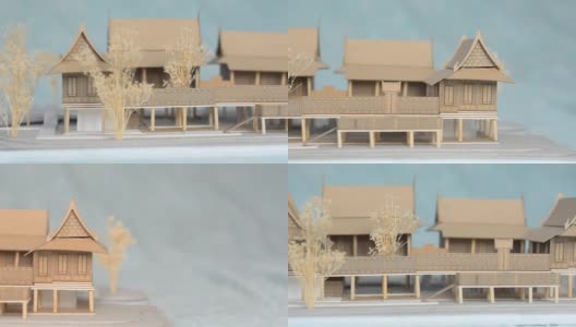 泰式房屋模型高清在线视频素材下载