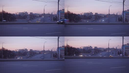 莫斯科市内交通繁忙的街道高清在线视频素材下载