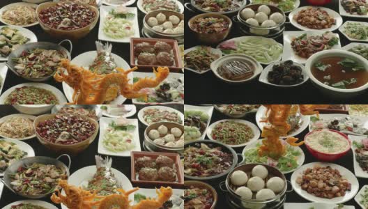 节日餐桌，中国家庭聚餐高清在线视频素材下载