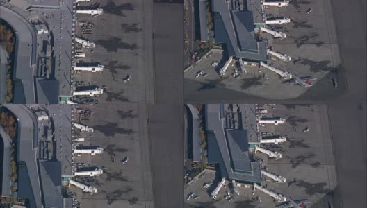 曼彻斯特市机场鸟瞰图-新罕布什尔州，罗金厄姆县，美国高清在线视频素材下载