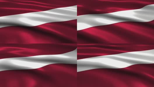 拉脱维亚迷人的国旗高清在线视频素材下载