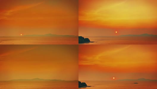 橙色的日落高清在线视频素材下载