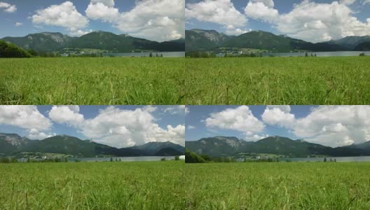 奥地利的圣沃尔夫冈和沃尔夫冈湖高清在线视频素材下载