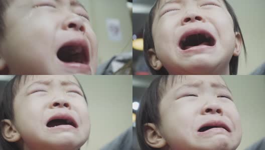亚洲小女孩哭得很情绪化高清在线视频素材下载