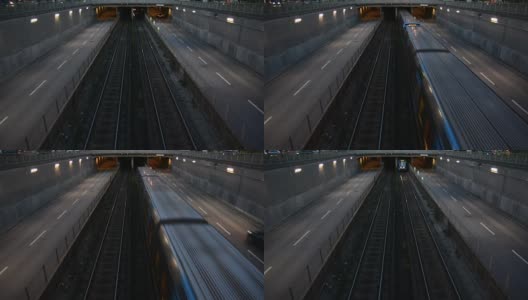 铁路隧道地铁列车高清在线视频素材下载