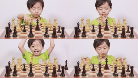 孩子在下棋高清在线视频素材下载