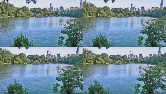 纽约中央公园的湖高清在线视频素材下载
