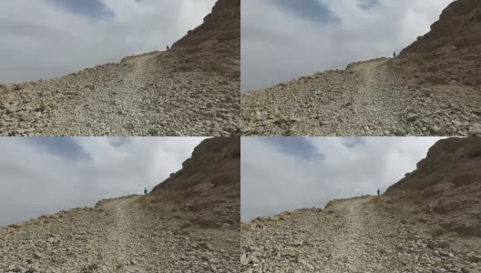 在伊朗亚兹德沉默塔周围散步高清在线视频素材下载