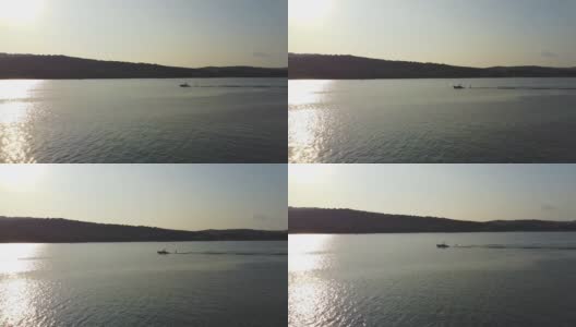 温德米尔湖上的日落高清在线视频素材下载